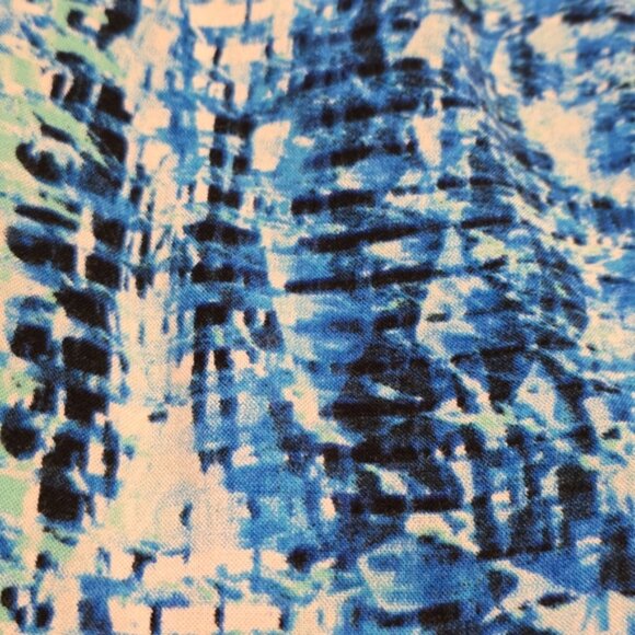 Womens 3X Penningtons V Neck Tie Die Blue and White Tank Smoke Free Pet Free - Picture 5 of 7